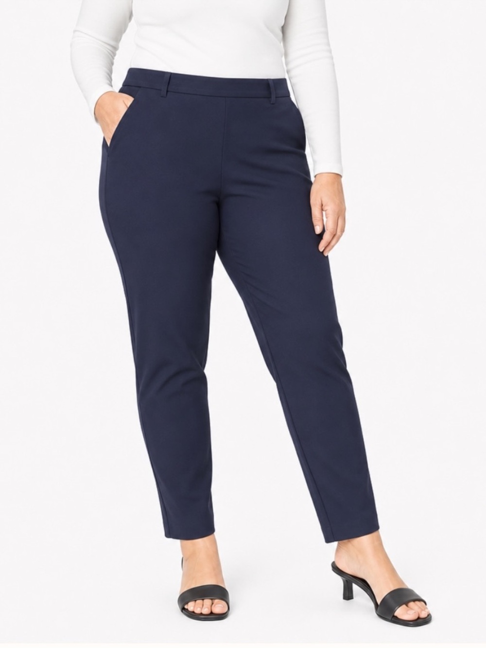 NWT Talbots Navy Blue Dress Pants Size 12 x 32